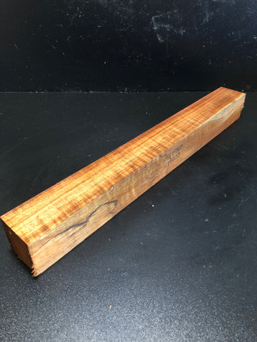 2"x2"x18" KD Figured Etimoe Spindle Turning Blank (#00114)
