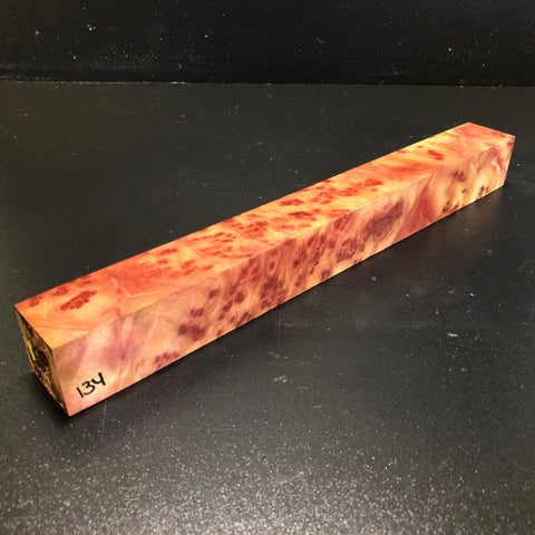 1.5"x1.5"x14" Camphor Burl Wood Turning Spindle Blank (#00134)