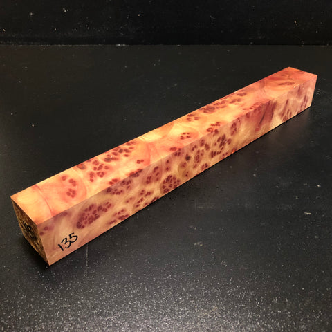 1.5"x1.5"x14" Camphor Burl Wood Turning Spindle Blank (#00135)