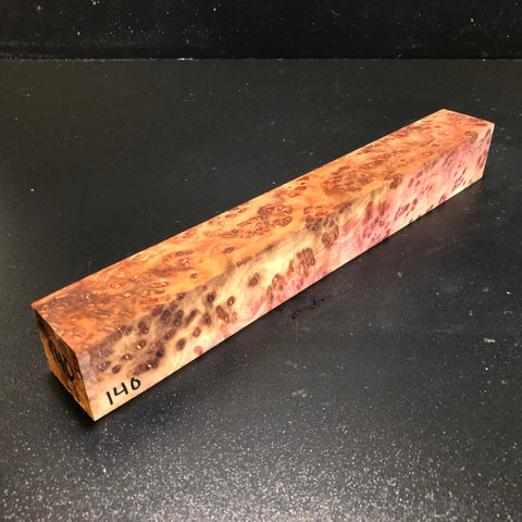 1.5"x1.5"x12" Camphor Burl Wood Turning Spindle Blank (#00140)