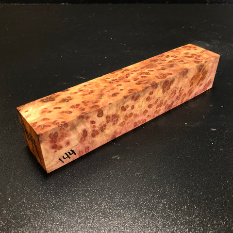 1.5"x1.5"x8" Camphor Burl Wood Turning Spindle Blank (#00144)