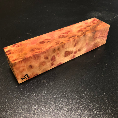 1.5"x1.5"x7" Camphor Burl Wood Turning Spindle Blank (#00148)