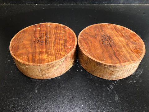 6"x2" KD Figured Chechen (2 pcs) Wood Turning Blanks (#0092)