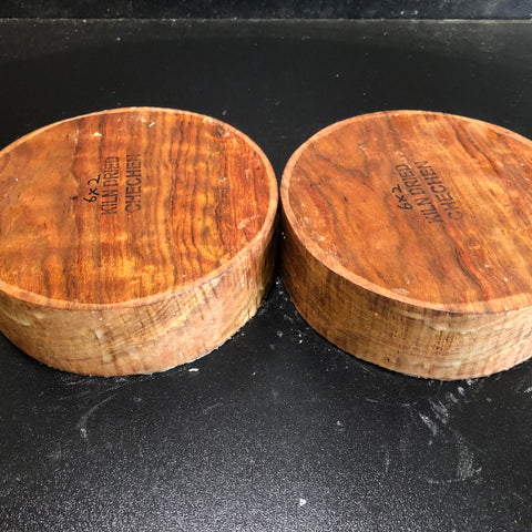 6"x2" KD Figured Chechen (2 pcs) Wood Turning Blanks (#0092)