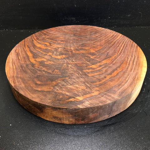 14"x2" KD Figured Walnut Wood Bowl Turning Blank (#00158)