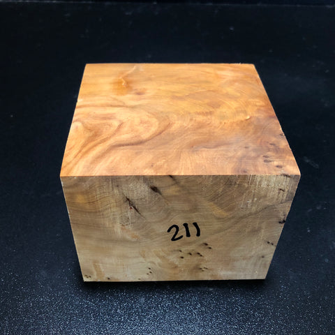 4"x4"x3" Thuya Burl Wood Turning Blank (#00211)