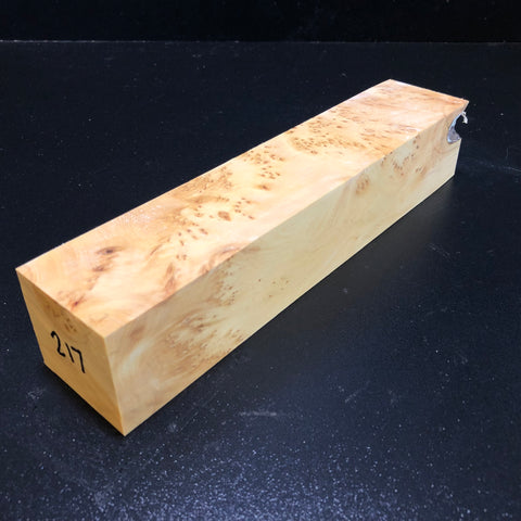 2"x2"x10" KD Yellow Cedar Burl Wood Turning Blank (#00217)