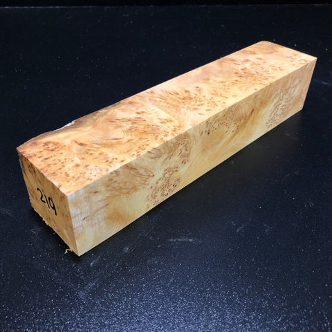 2"x2"x9" KD Yellow Cedar Burl Wood Turning Blank (#00219)