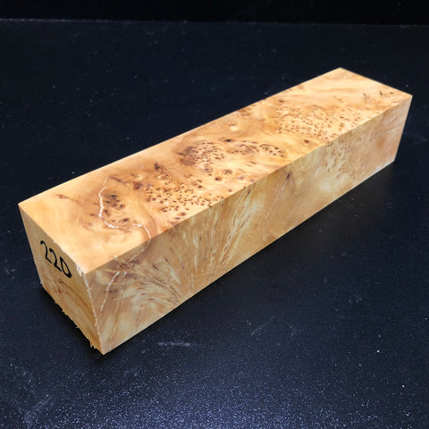 2"x2"x9" KD Yellow Cedar Burl Wood Turning Blank (#00220)
