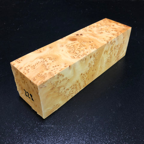 2"x2"x7" KD Yellow Cedar Burl Wood Turning Blank (#00228)