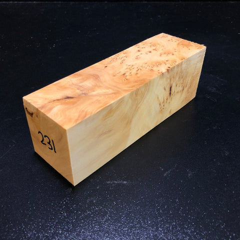 2"x2"x6" KD Yellow Cedar Burl Wood Turning Blank (#00231)