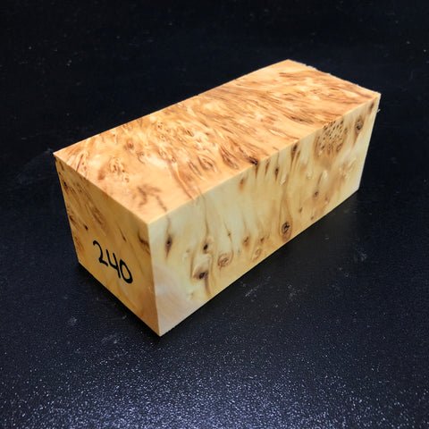 2"x2"x5" KD Yellow Cedar Burl Wood Turning Blank (#00240)