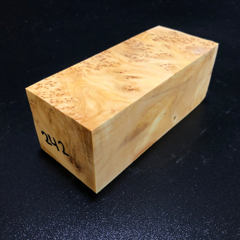 2"x2"x5" KD Yellow Cedar Burl Wood Turning Blank (#00242)