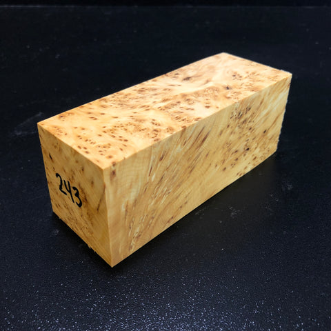 2"x2"x5" KD Yellow Cedar Burl Wood Turning Blank (#00243)