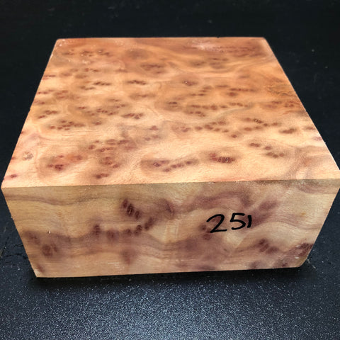 6"x6"x3" Camphor Burl Wood Turning Blank (#00251)