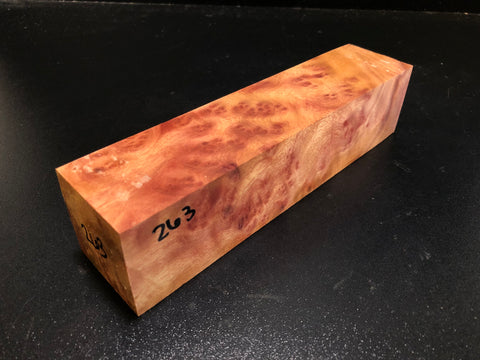 2"x2"x8.5" Camphor Burl Wood Turning Blank (#00263)