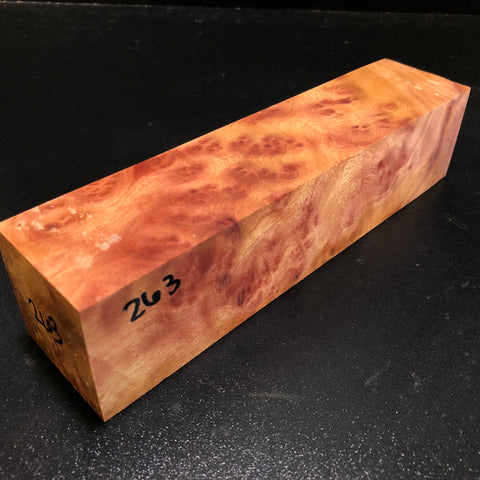 2"x2"x8.5" Camphor Burl Wood Turning Blank (#00263)