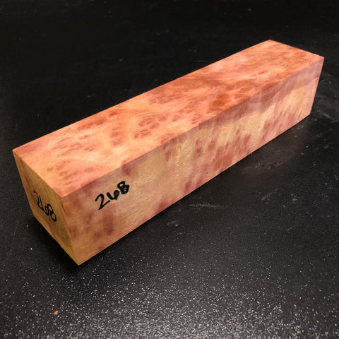 1.75"x1.75"x7.75" Camphor Burl Wood Turning Blank (#00268)