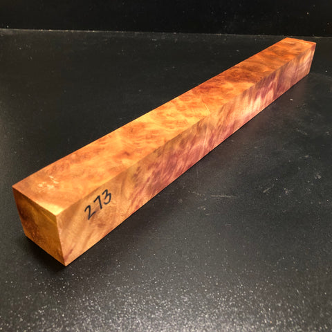 1.5"x1.5"x16.5" Camphor Burl Wood Turning Blank (#00273)