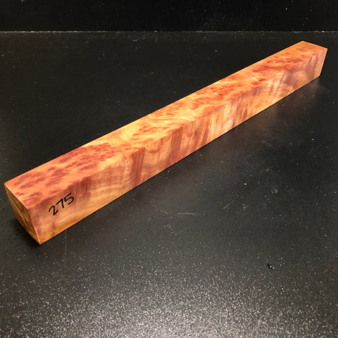 1.5"x1.5"x17" Camphor Burl Wood Turning Blank (#00275)