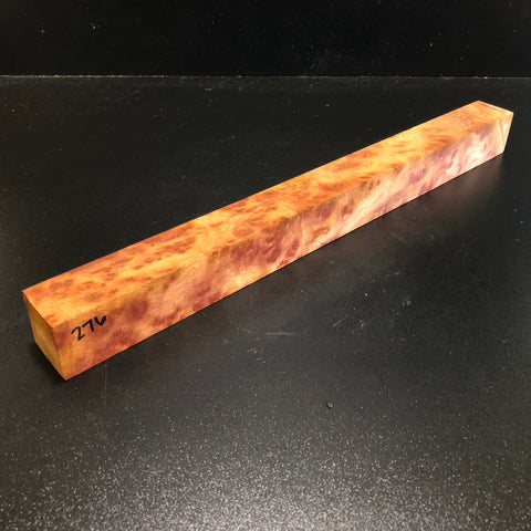 1.5"x1.5"x17" Camphor Burl Wood Turning Blank (#00276)