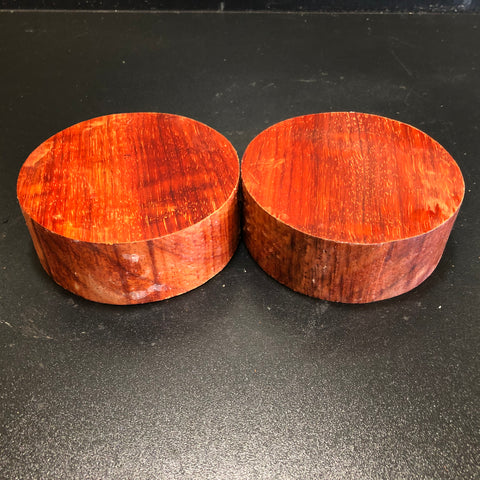 5"x2" KD Figured Padauk (2 pcs) Wood Bowl Turning Blank (#00289)