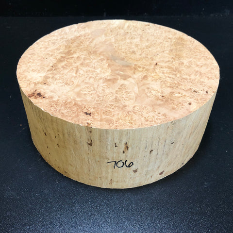 9"x3" KD Maple Burl Wood Bowl Turning Blank (#00706)