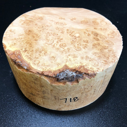 7x3.5 KD Maple Burl Wood Bowl Turning Blank (#00718)