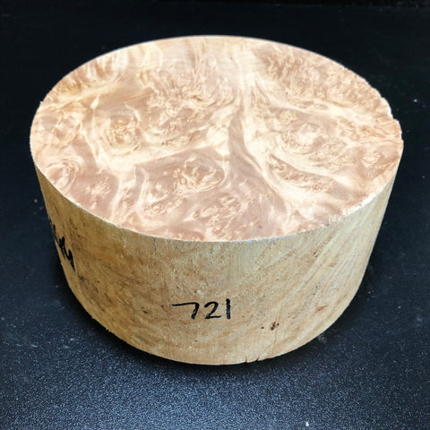 7x3.5 KD Maple Burl Wood Bowl Turning Blank (#00721)