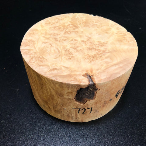 6"x3" KD Maple Burl Wood Bowl Turning Blank (#00727)