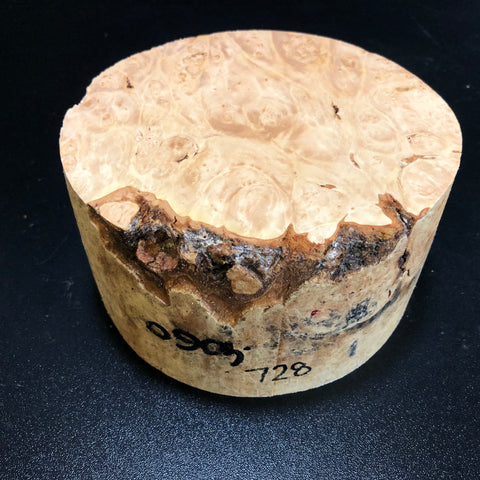 6"x3" KD Maple Burl Wood Bowl Turning Blank (#00728)