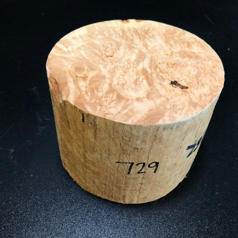 5"x4" KD Maple Burl Wood Bowl Turning Blank (#00729)