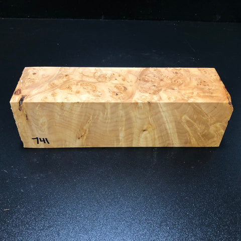 3x3x9.5 KD Maple Burl Wood Spindle Turning Blank (#00741)