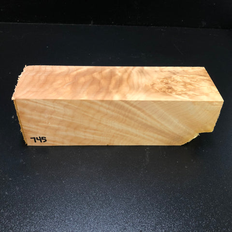 3"x3"x9" KD Maple Burl Wood Spindle Turning Blank (#00745)