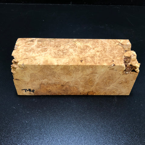 3"x3"x8" KD Maple Burl Wood Spindle Turning Blank (#00746)