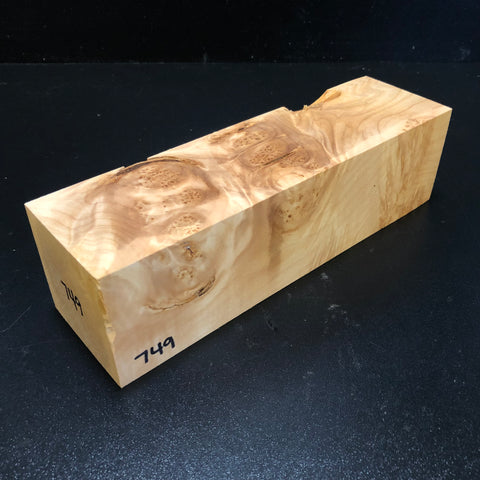 3x3x9.5 KD Maple Burl Wood Spindle Turning Blank (#00749)