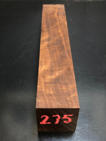 2"x2"x12" KD Figured Walnut Wood Spindle Turning Blank (#00275)