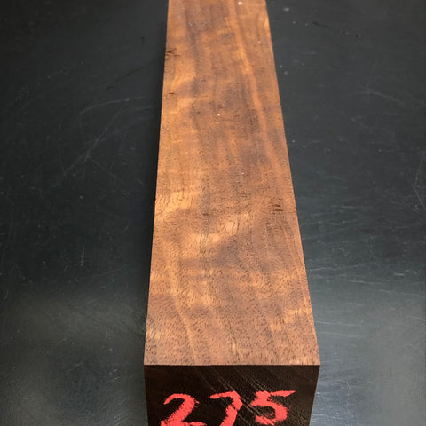 2"x2"x12" KD Figured Walnut Wood Spindle Turning Blank (#00275)