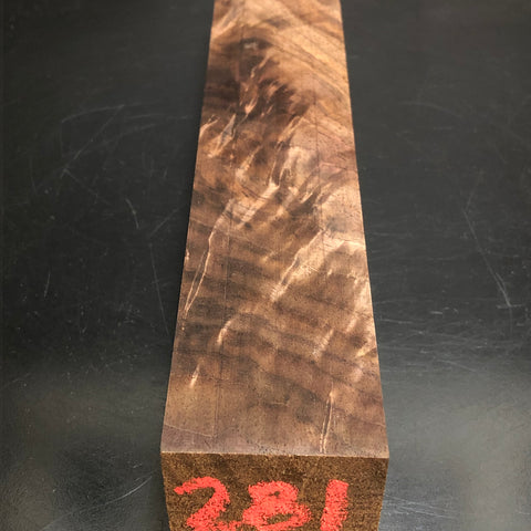 2"x2"x12" KD Figured Walnut Wood Spindle Turning Blank (#00281)