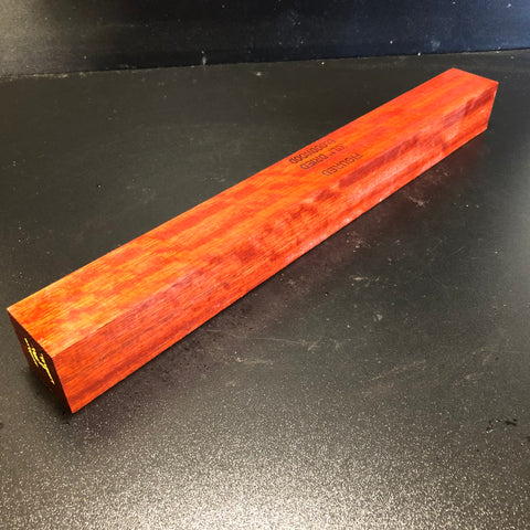 2"x2"x18" KD Figured Bloodwood Spindle Turning Blank (#0014)