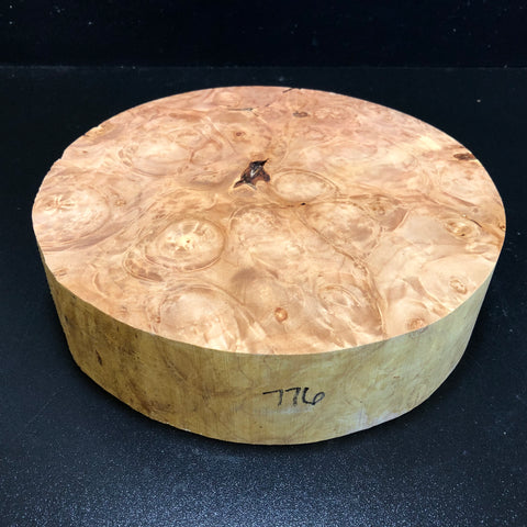 10"x2.5" KD Maple Burl Wood Bowl Turning Blank (#00776)