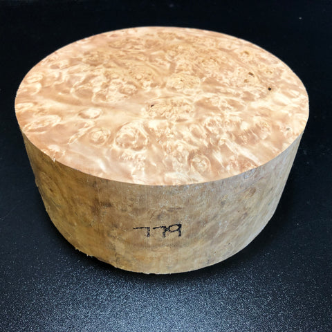8x3.5 KD Maple Burl Wood Bowl Turning Blank (#00779)
