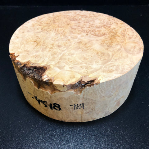 8"x3" KD Maple Burl Wood Bowl Turning Blank (#00781)
