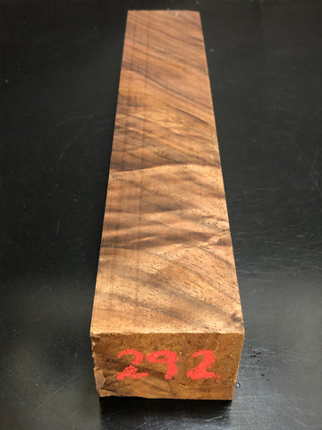 2"x2"x12" KD Figured Walnut Wood Spindle Turning Blank (#00292)