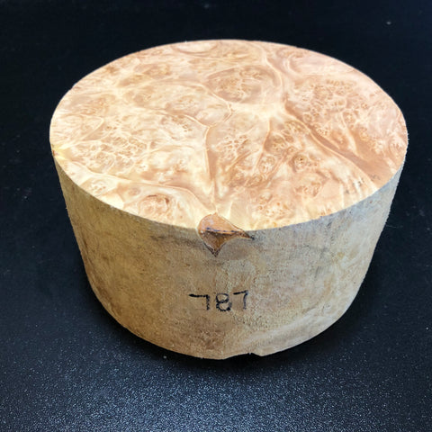 6"x3" KD Maple Burl Wood Bowl Turning Blank (#00787)