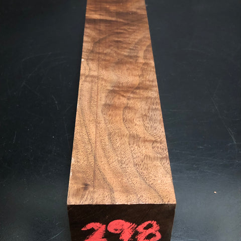 2"x2"x12" KD Figured Walnut Wood Spindle Turning Blank (#00298)