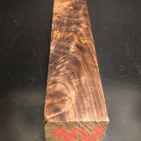 2"x2"x10" KD Figured Walnut Wood Spindle Turning Blank (#00302)