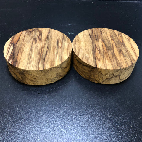 6"x2" KD Black Limba Exhibition Grade Wood (2pcs) Bowl Turning Blank (#00162)
