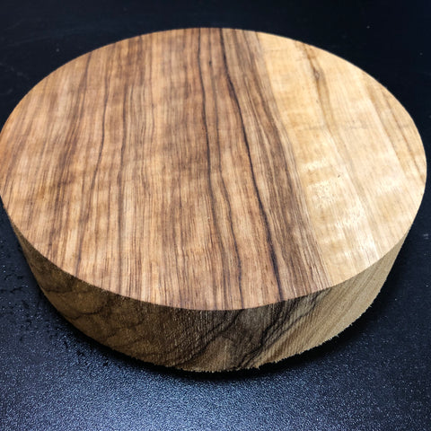 8"x2" KD Curly Black Limba Wood Bowl Turning Blank (#00166)