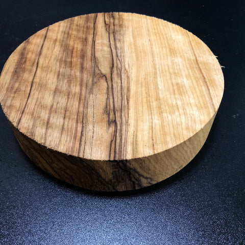 8"x2" KD Curly Black Limba Wood Bowl Turning Blank (#00167)